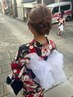 持ち込み浴衣着付け＋ヘアセット♪￥8250→7700
