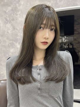 シオ ヘアー デザイン(Sio. hair design) 透明感たっぷりオリーブグレージュ×盛れる前髪カット