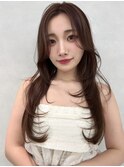 三鷹吉祥寺ロングレイヤーハッシュカットネイビーヘーゼル