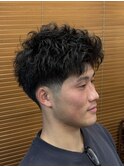 テーパーフェード＋スパイキーショート