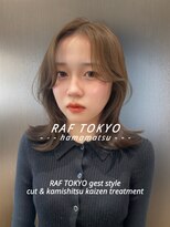 ラフトウキョウ 恵比寿店(RAF TOKYO)&nbsp;楽さNo.1なミディアムスタイル×ブリーチなしベージュ
