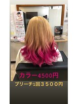 イーウェーブ ヘア(E-WAVE hair)&nbsp;カラー４５００円・ブリーチ１回３５００円