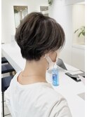 大人ショート脱白髪染ハイライトカラー武蔵小杉