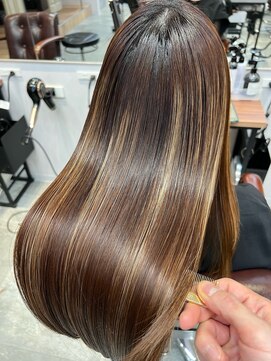 アディクト 東陽町西口(addict) 圧倒的ツヤ髪になれる髪質改善＿ベージュ＿ロング［東陽町］