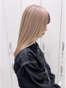 アース コアフュールボーテ 松本庄内店(EARTH coiffure beaute) ホワイトピンク_ケアブリーチ_ハイトーン