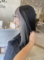 アグ ヘアー ホワイト 福島東店(Agu hair white) インナーカラー☆ホワイトシルバー