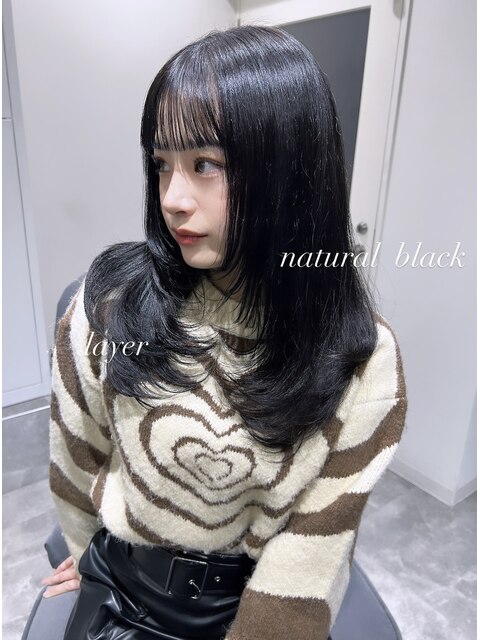 natural black、layer