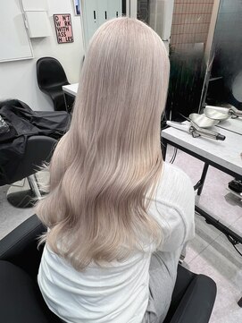 ペレ 栄店(PELE) デザインカラー/レイヤーカット/ウェットヘア/オリーブベージュ