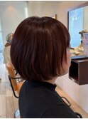 ダブルカラーショートボブインナーカラーハイライトケアブリーチ