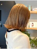 外はねボブ×イエローブラウン