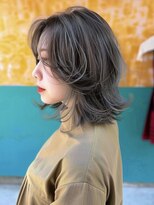 アルトリスト(Altruist Aging×HAIR&SPA) ★ダークアッシュ大人ガーリーボブ着物ミディアムレイヤーカット