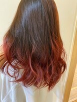 トータルビューティーサロン プリエ(prier) グラデーションカラー/エンドカラー/チェリーレッド