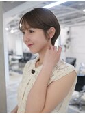 ▽まるみショート ミニウルフブリーチなし前髪ミディアム新宿