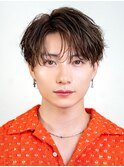 韓国センターパートコンマバングフェザーパーマニュアンスパーマ