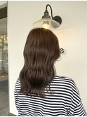 波巻きヘア×マットベージュ