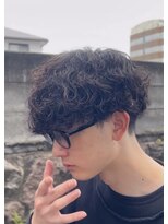 メンズギフト(men's GIFT)&nbsp;大分波巻きスパイラルパーマメンズマッシュ刈り上げツーブロック