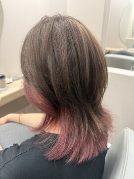 レーヴバイリコ 三軒茶屋(Reve by liko) インナーカラー/ローズブラウン/パールベージュ/モーヴピンク