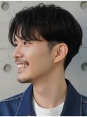メンズ 爽やかツーブロックショート×ニュアンスパーマ