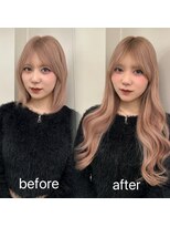 Beleza 川越 -ブリーチ・ハイトーン・ダブルカラー・エクステ・羽エクステ- 17834ワンホンレイヤーシールエクステミルクティーブロンド