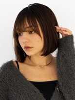 ファルベ(Farbe) 黒髪/オリーブグレー/小顔に見せるヘア/ココアベージュ/レイヤー