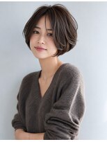 フルショウ アシヤ(FURUSHO ASHIYA) ひし形ショートボブ ひし形レイヤーボブローライトカラー