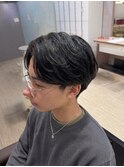 センターパート×フェザーパーマ　国立