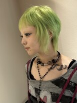 ロンドウェグ(RONND weg) 個性派ショート×ライムグリーン
