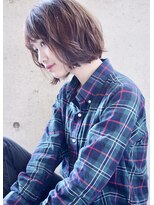 ヘアアンドメイク シークネクスト(HAIR&MAKE SeeK NEXT)&nbsp;【SeeK NEXT】ゆるふわぱっつんボブ×ショコラグレージュ