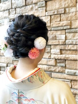 エノモト(ENOMOTO) 20代30代40代大人可愛い編みおろしシニヨン着物 袴スタイル