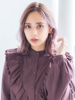 natural×medium layer 愛されミディ くすみカラー くすみピンク