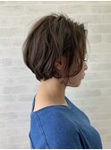 ショートボブ＋ワンカールパーマ