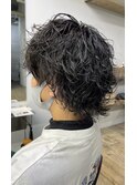 ショートウルフ×スパイラルパーマ