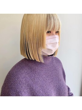 ギフトサニーサイド(gift sunny side) ハイトーン姫カット＊切りっぱなしボブ