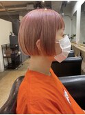 ピンクベージュボブ