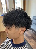 波巻きパーマ