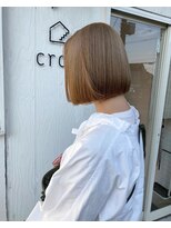 トランク ヘアー デザイン(tranq hair design)&nbsp;大人ボブミルクティーカラーハイトーンケアブリーチ