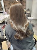 透明感抜群!ブリーチなしオリーブベージュ!