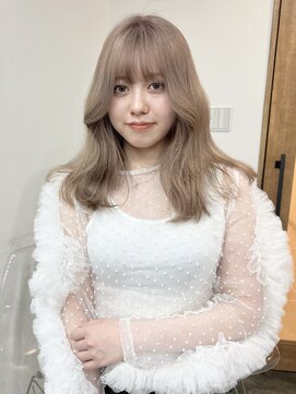 リヴ ウメダ(LIV umeda) ミルクティーベージュ/ブリーチ/ダブルカラー【梅田】