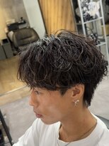 ビカムメンズヘアー 栄店(become men's hair)&nbsp;シャドウパーマダウンパーマメンズ韓国ヘア波巻きスパイラル