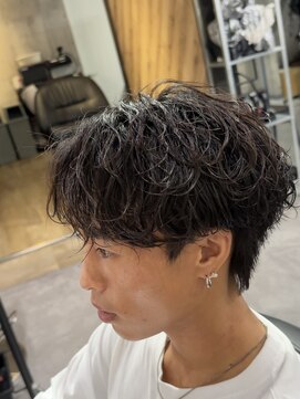 ビカムメンズヘアー 栄店(become men's hair) シャドウパーマダウンパーマメンズ韓国ヘア波巻きスパイラル