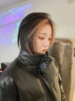マカロニコースト(macaroni coast) ボブ 顔周りカット デザインカット