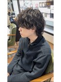 前上がりウルフ 波巻きスパイラル