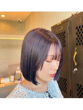 アチーブリス(achieve Liss) ラベンダーブラウン×ナチュラル小顔ボブ似合わせカット