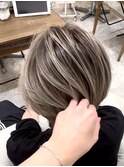 バレイヤージュ20代30代40代◎シャドールーツフェザーパーマ