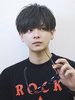 アーリー(Ali'i)&nbsp;ラウンドマッシュ黒髪メンズパーマツーブロック襟足短め