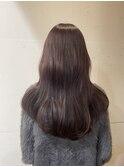 冬映え◎30代40代小顔くびれロング×暖色チェリーレッド