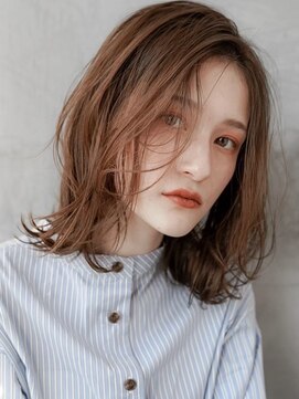 ギークス(GEEKS) 【GEEKS渋谷】ミディアムレイヤーボブ/ココアベージュ/冬カラー