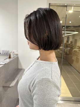 大人ボブ/ブラウンベージュ