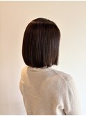 大人艶ブラウンの王道ストレートボブ