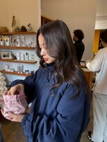 ツネ ヘアアンドヘッドスパ(TsuNE hair&head spa)&nbsp;カーテンバング　ダークブラウン